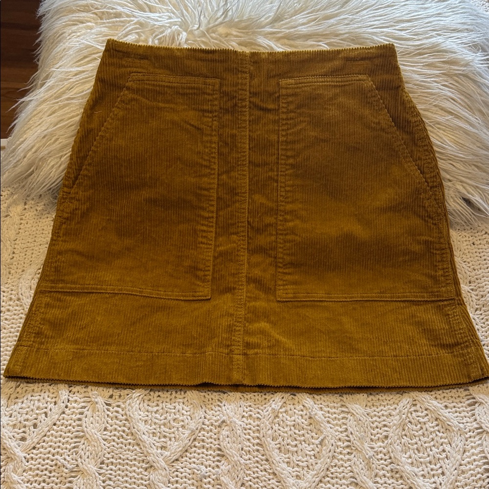 Uniqlo Mustard Corduroy Mini Skirt